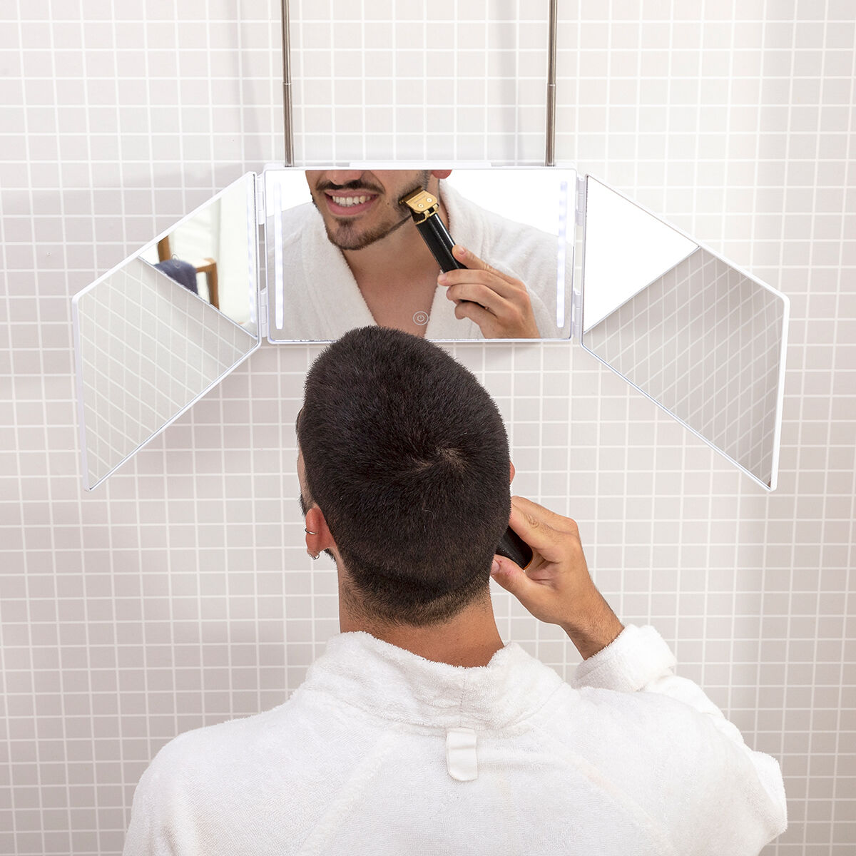 Innovagoods Bathroom Mirror With Led Light And 360º Vision Selfkut Innovagoods