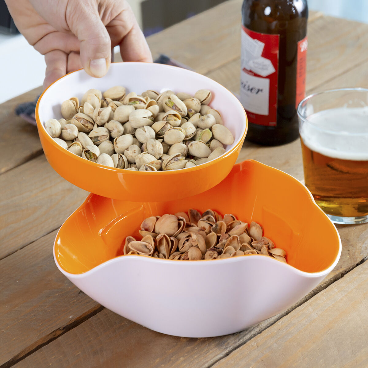 Innovagoods 2-In-1 Snack Bowl Innovagoods 2 Pieces