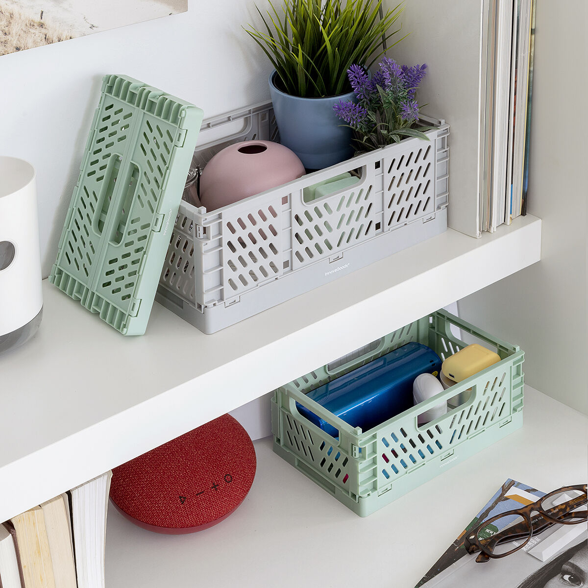 Innovagoods Set Of 3 Foldable And Stackable Organiser Boxes Boxtor Innovagoods