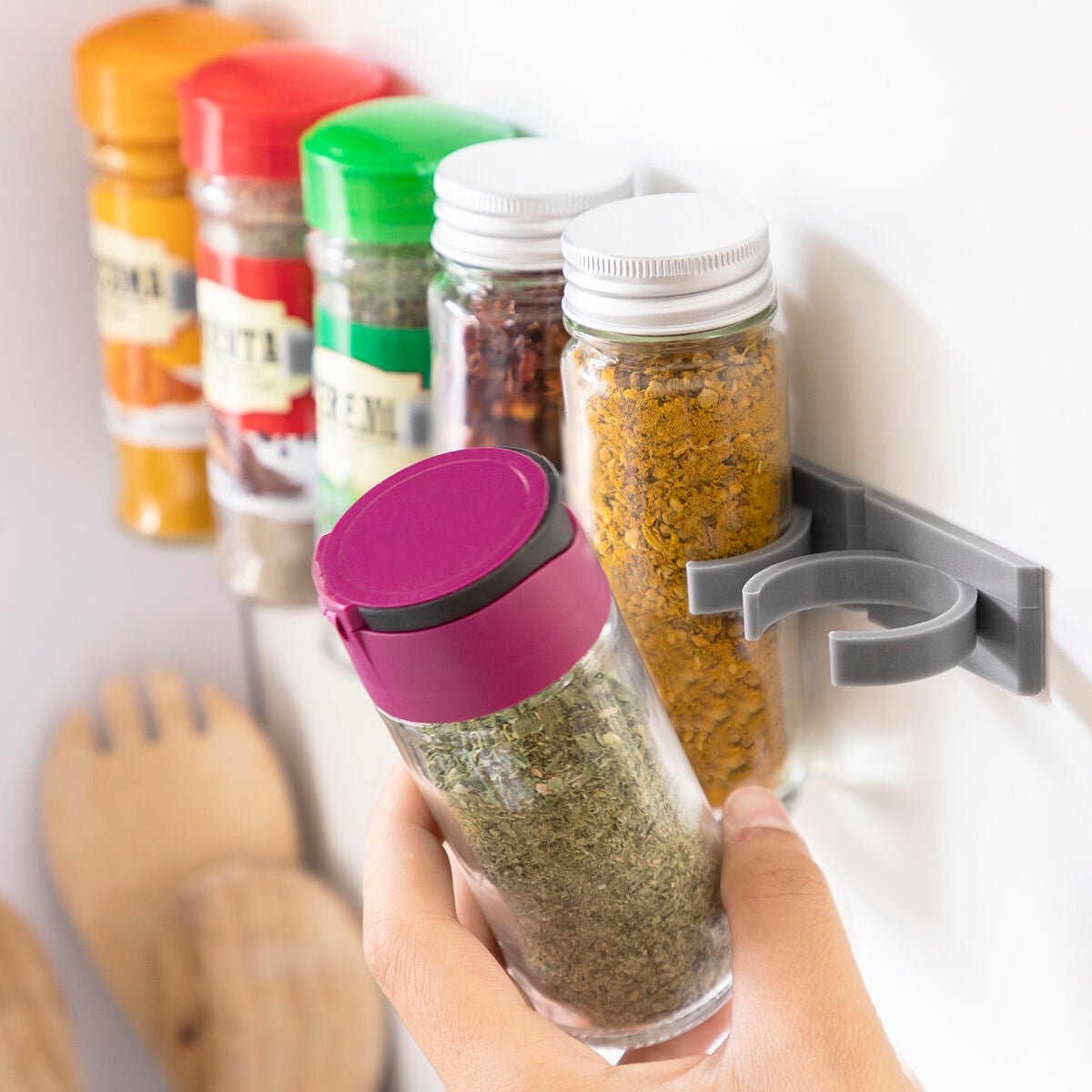 Innovagoods Adhesive And Divisible Spice Organiser Jarlock X20 Innovagoods