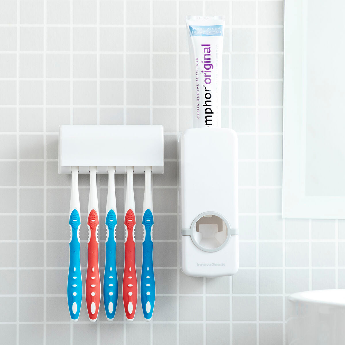 Innovagoods Toothpaste Dispenser And Holder Diseeth Innovagoods