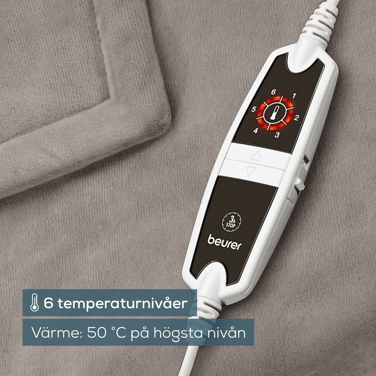 Beurer Electric Blanket Beurer Hd150Xxl 200 X 150 Cm Taupe Polyester