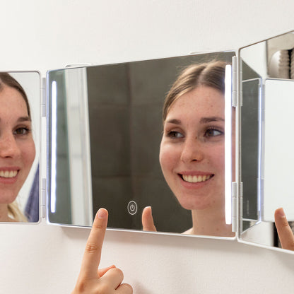 Innovagoods Bathroom Mirror With Led Light And 360º Vision Selfkut Innovagoods