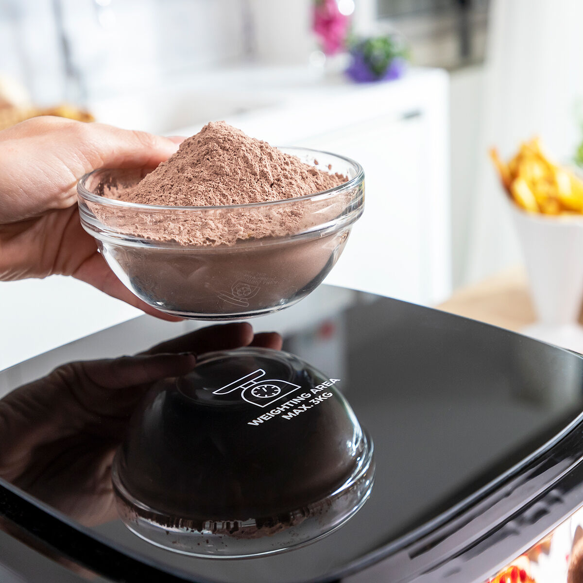 Innovagoods Air Fryer With Weighing Scale Innovagoods Fryinn Balance 5000 Black 1500 W 5 L Stainless Steel