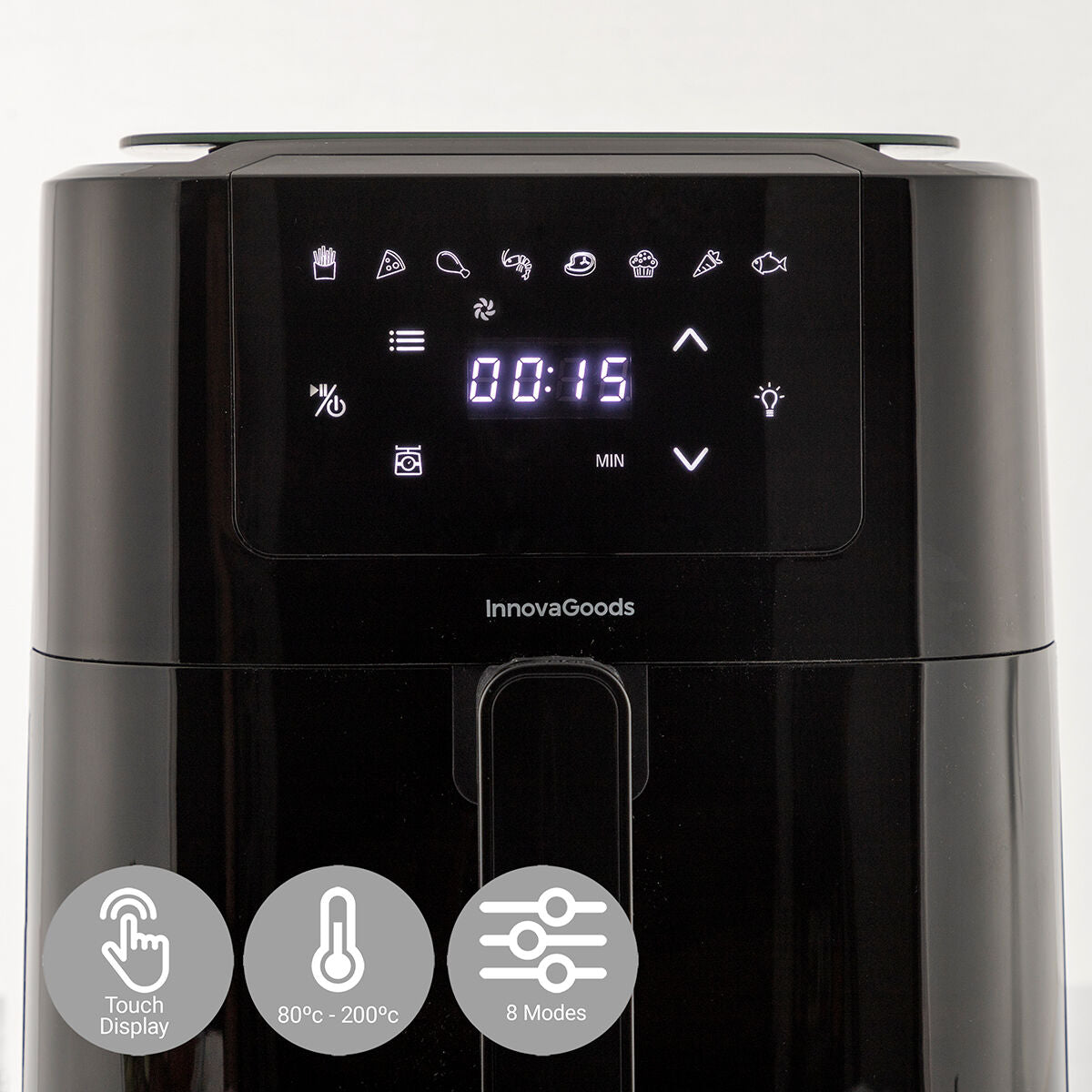 Innovagoods Air Fryer With Weighing Scale Innovagoods Fryinn Balance 5000 Black 1500 W 5 L Stainless Steel