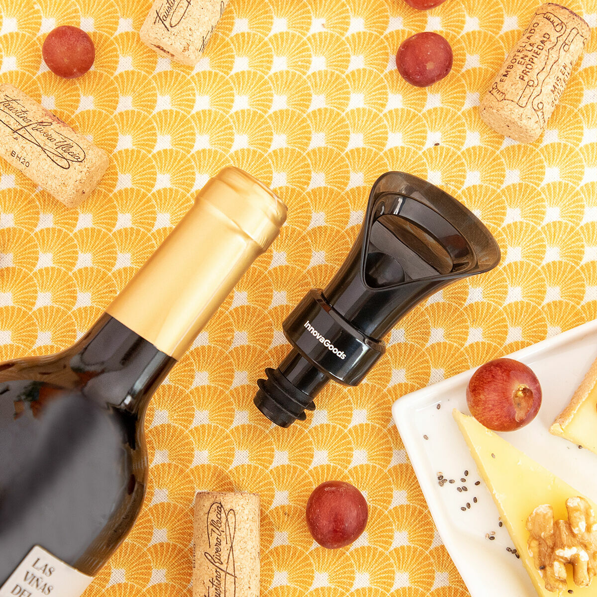 Innovagoods 2-In-1  Wine Stopper With Pourer And Aerator Wintopp Innovagoods