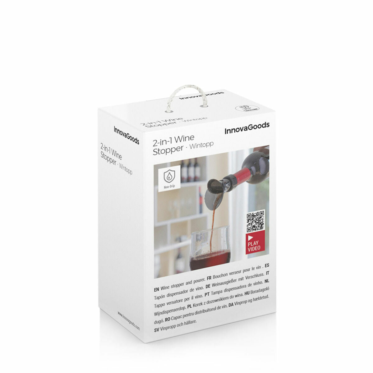 Innovagoods 2-In-1  Wine Stopper With Pourer And Aerator Wintopp Innovagoods