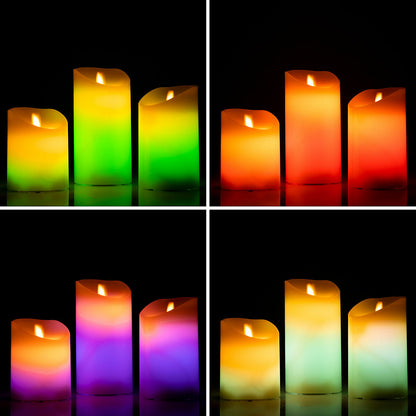 Innovagoods Multicolour Flame-Effect Led Candles With Remote Control Lendles Innovagoods 3 Units