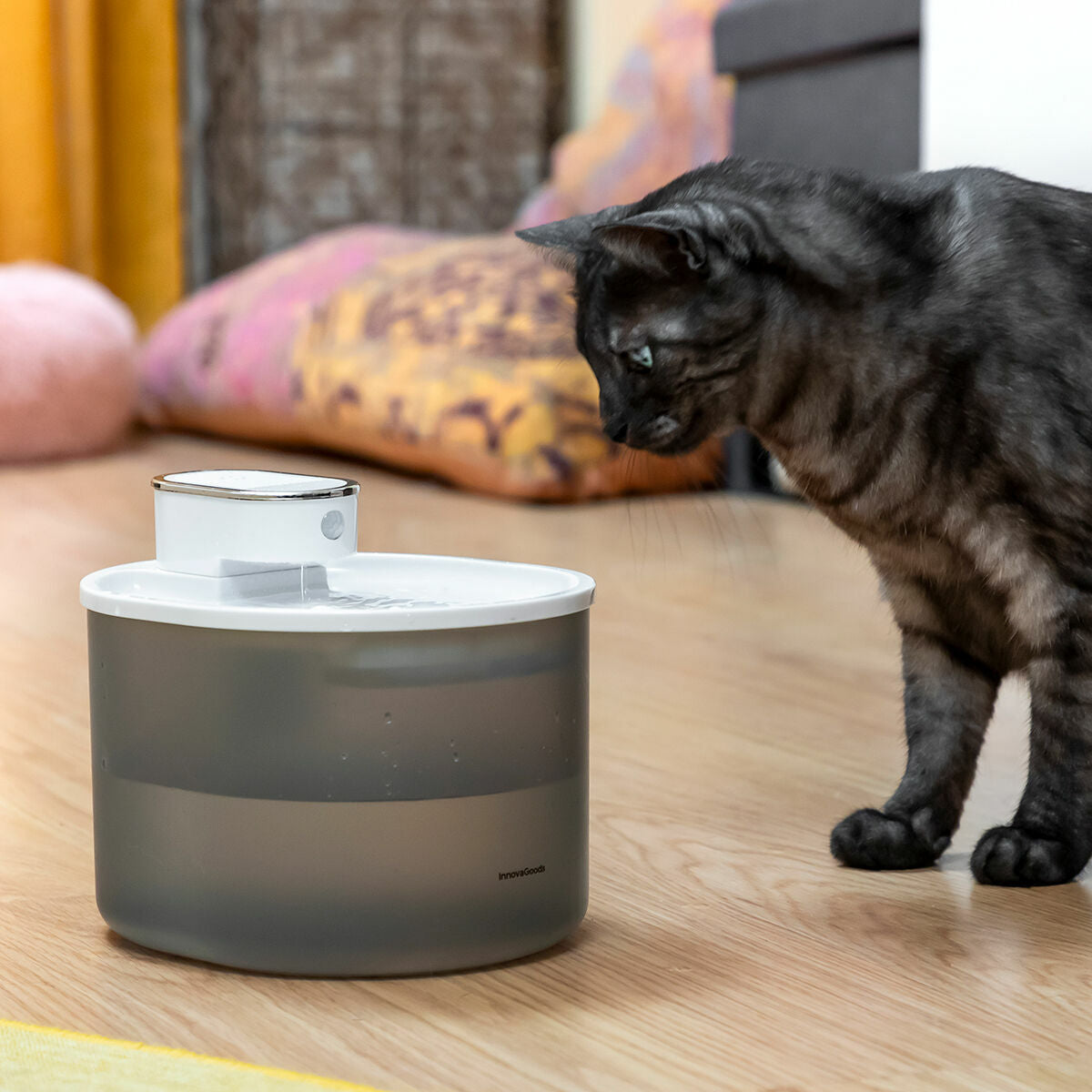 Innovagoods Rechargeable Cat Water Fountain With Sensor Refopet Innovagoods