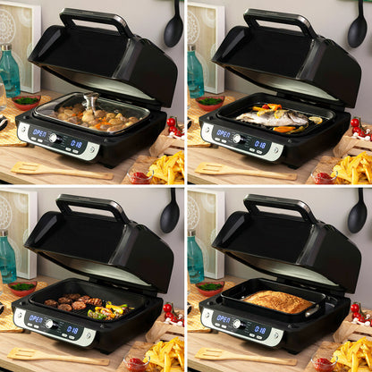 Innovagoods Air Fryer With Grill, Accessories And Recipe Book Innovagoods Fryinn 12-In-1 6000 Black Steel 3400 W 6 L