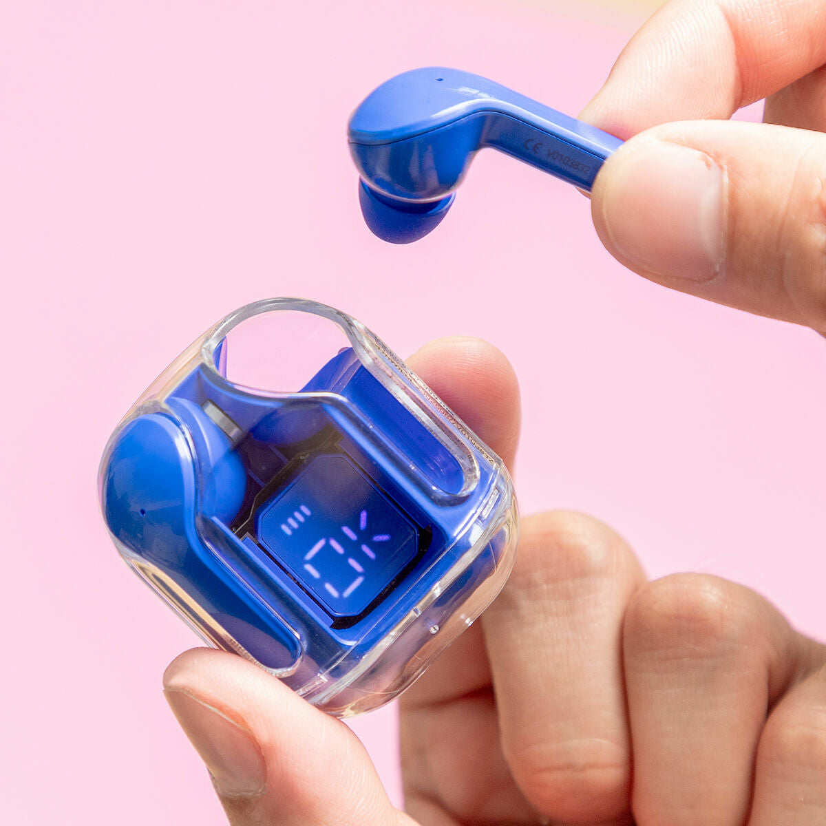 Innovagoods Wireless Earphones With Charging Case Blue Innovagoods