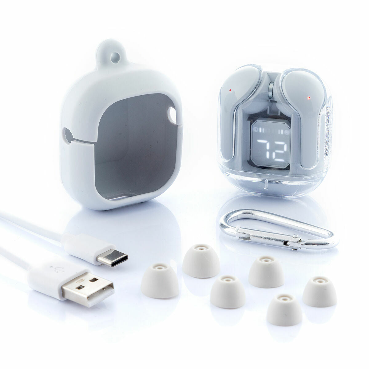 Innovagoods Wireless Earphones With Charging Case Grey Innovagoods