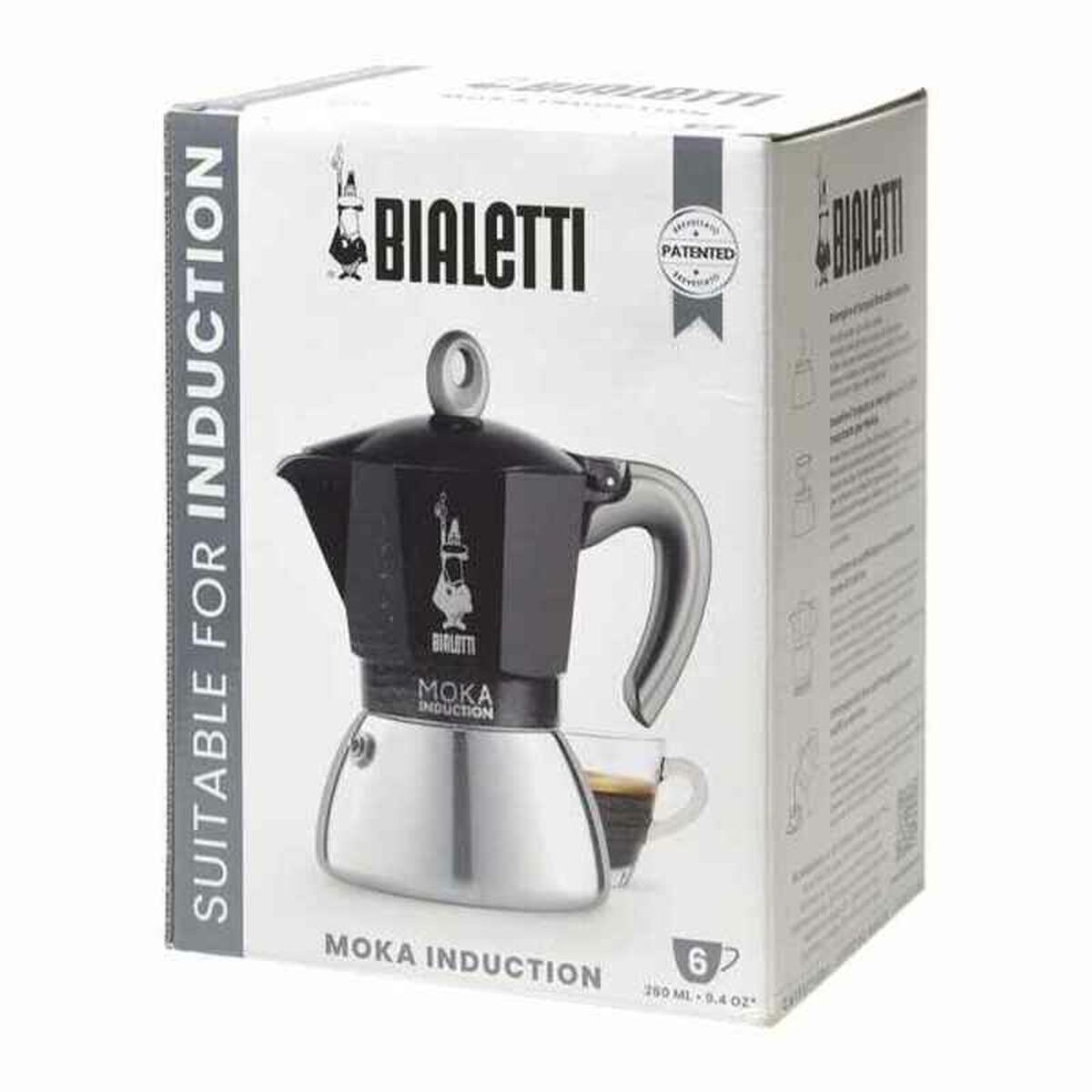 Beurer Italian Coffee Pot Beurer Bialetti New Moka 6 Cups Black Metal Aluminium