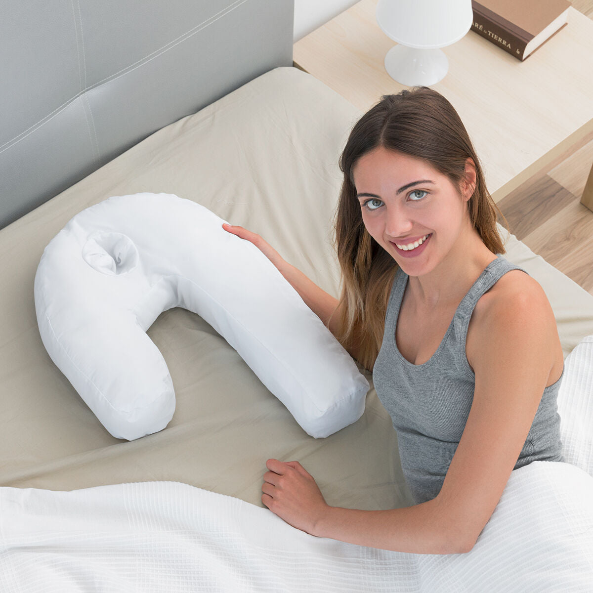 Innovagoods U Side Sleepers Ergonomic Pillow Slupill Innovagoods