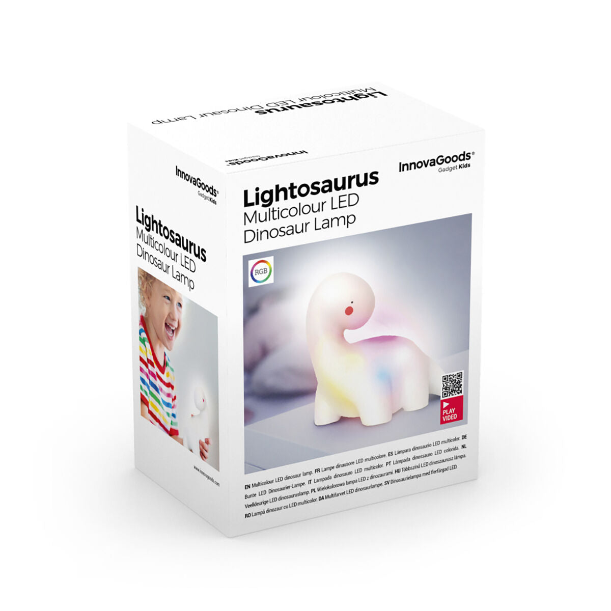 Innovagoods Dinosaur Multicolour Led Lamp Lightosaurus Innovagoods