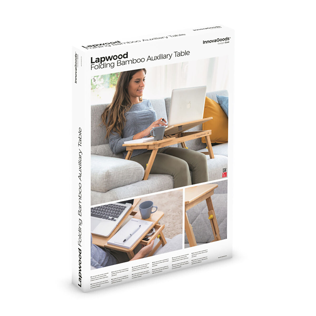 Innovagoods Bamboo Folding Side Table Lapwood Innovagoods