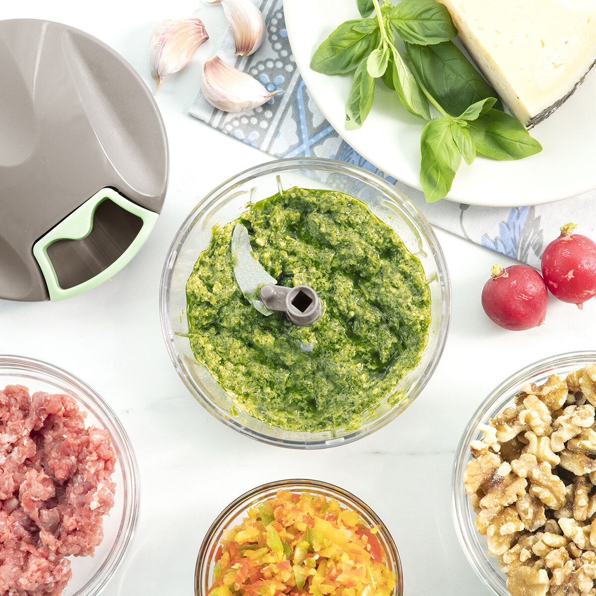 Innovagoods Manual Mini Chopper With Pull Cord Spinop Innovagoods