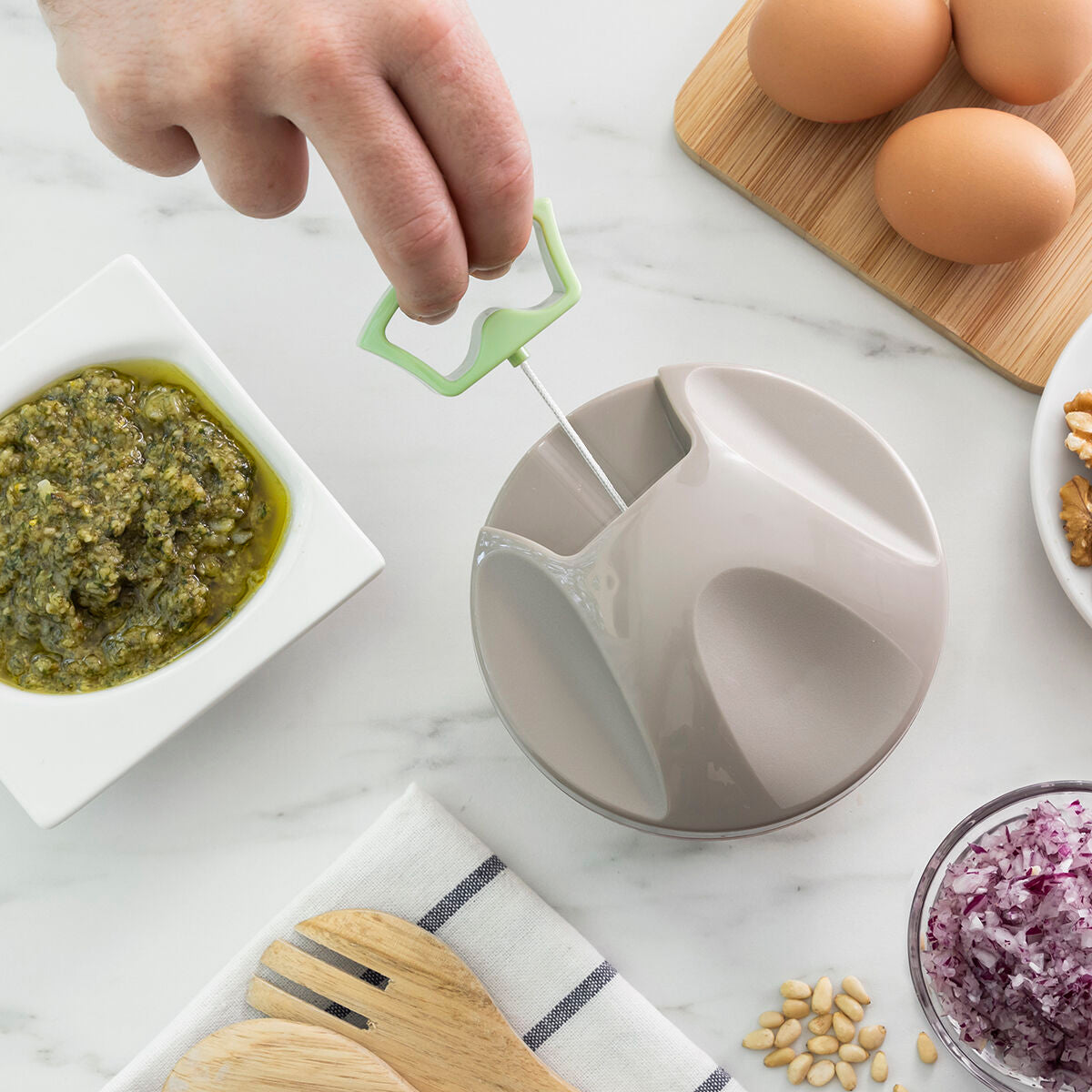 Innovagoods Manual Mini Chopper With Pull Cord Spinop Innovagoods