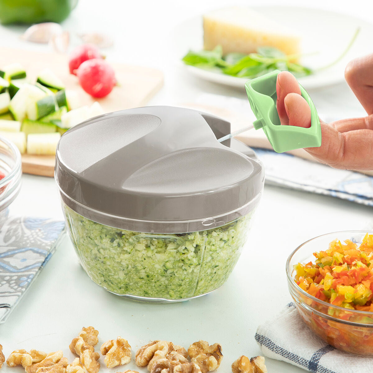 Innovagoods Manual Mini Chopper With Pull Cord Spinop Innovagoods