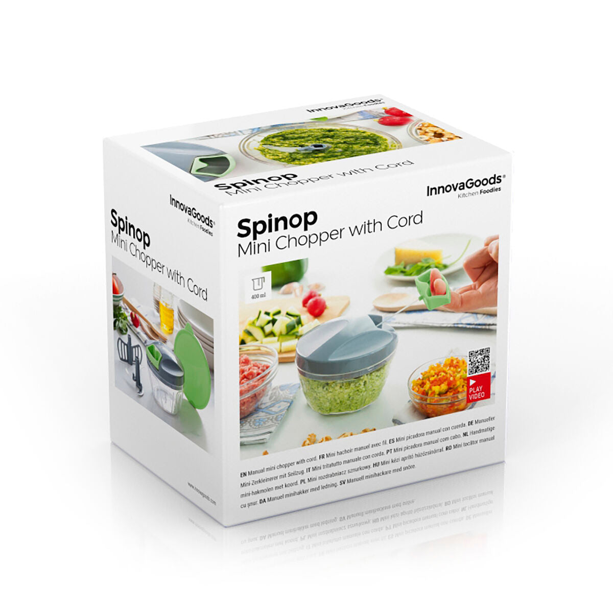 Innovagoods Manual Mini Chopper With Pull Cord Spinop Innovagoods