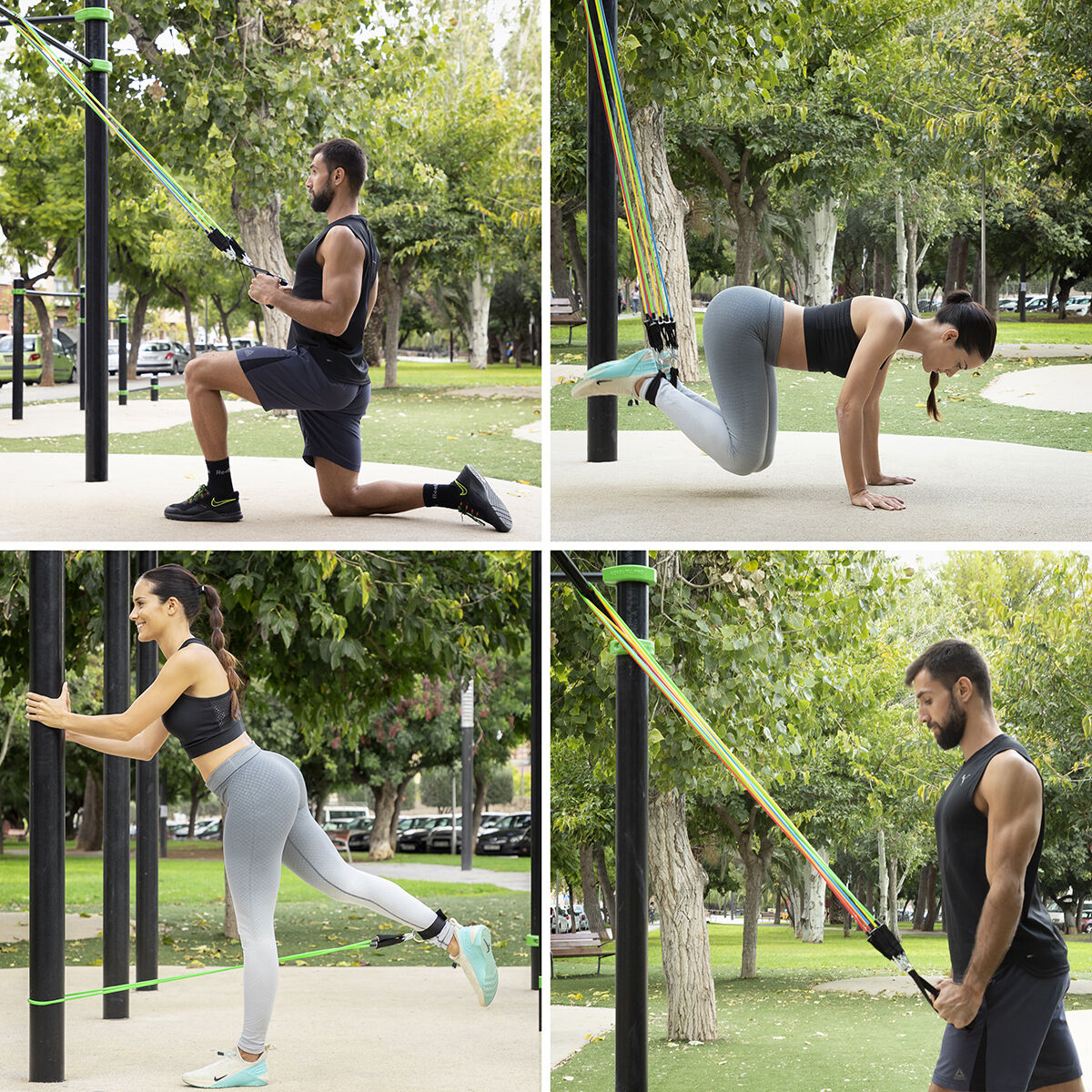 Innovagoods Set Of Resistance Bands With Accessories And Exercise Guide Rebainer Innovagoods 5 Units