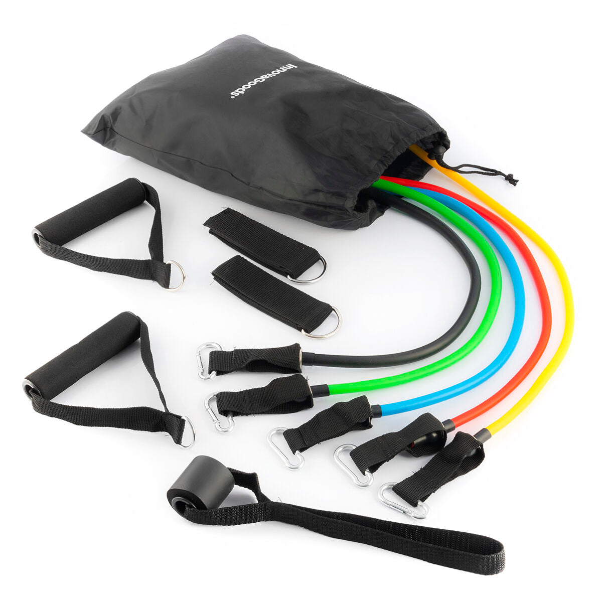 Innovagoods Set Of Resistance Bands With Accessories And Exercise Guide Rebainer Innovagoods 5 Units