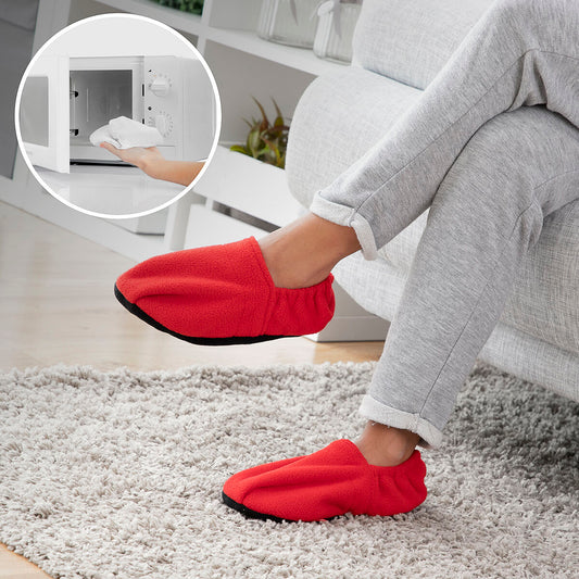 Innovagoods Microwavable Heated Slippers Innovagoods Red