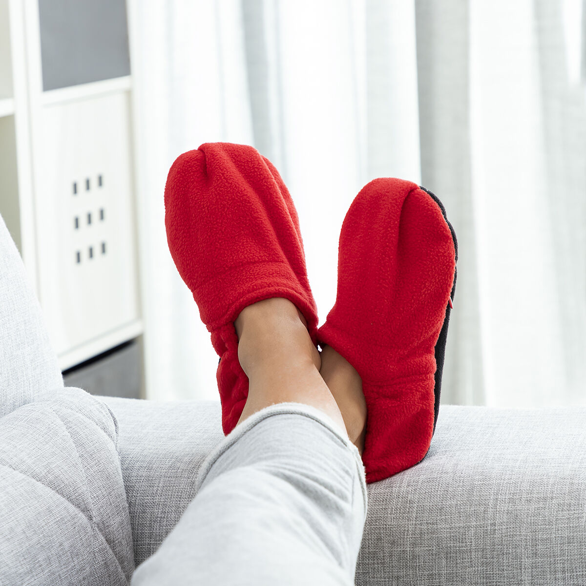 Innovagoods Microwavable Heated Slippers Innovagoods Red