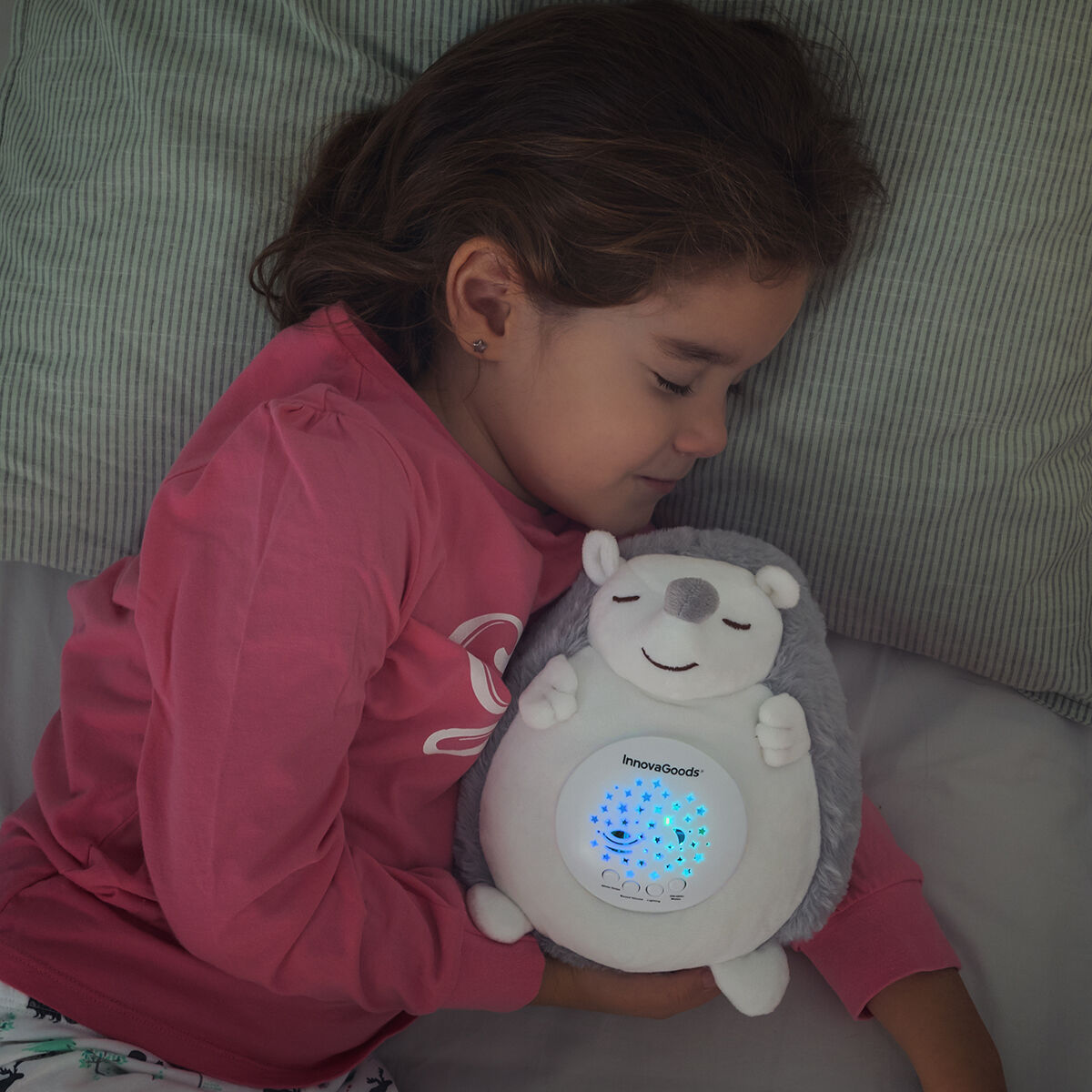 Innovagoods Hedgehog Soft Toy With White Noise And Nightlight Projector Spikey Innovagoods