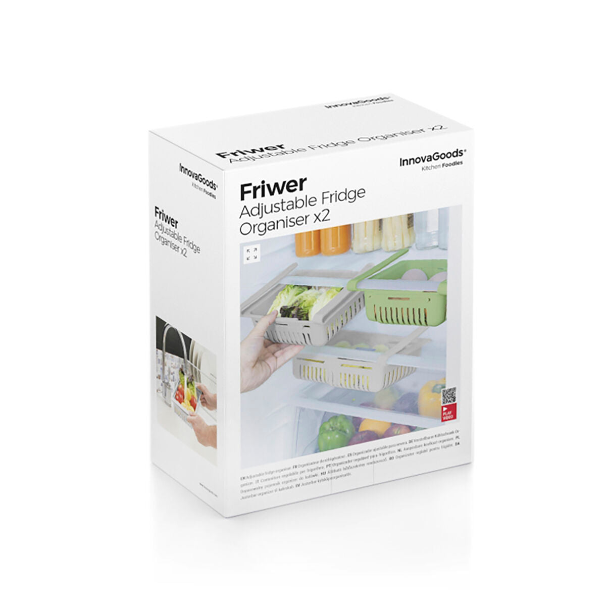 Innovagoods Adjustable Fridge Organiser Friwer Innovagoods 2 Units