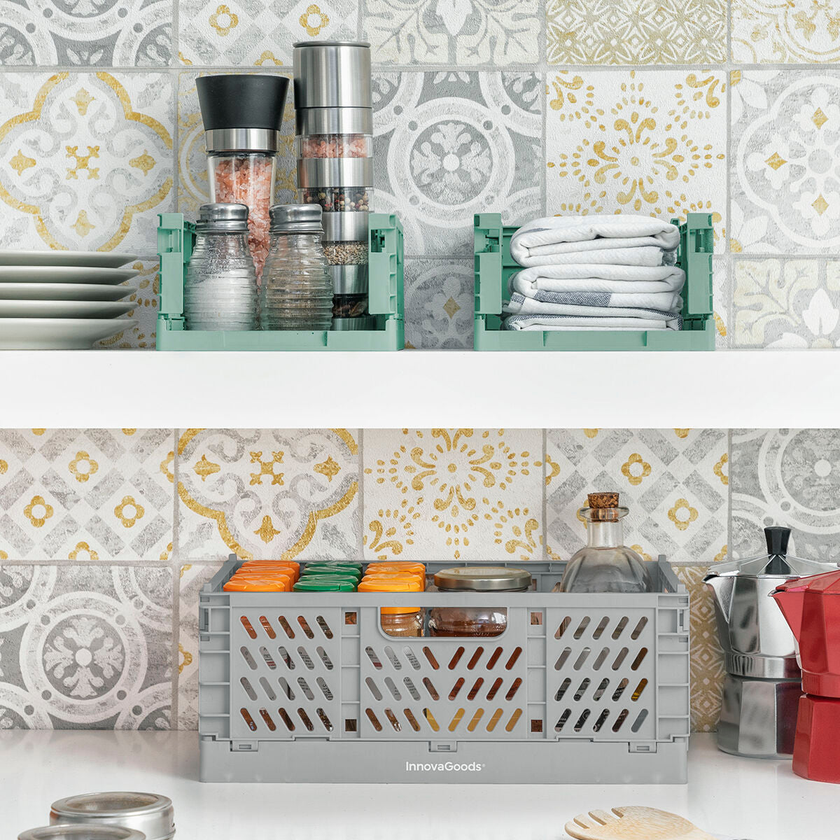 Innovagoods Set Of 3 Foldable And Stackable Organiser Boxes Boxtor Innovagoods