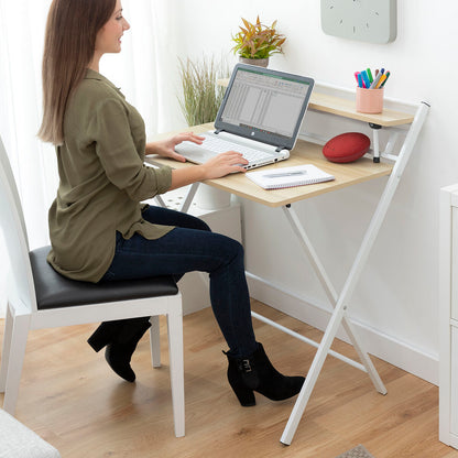 Innovagoods Folding Desk With Shelf Tablezy Innovagoods