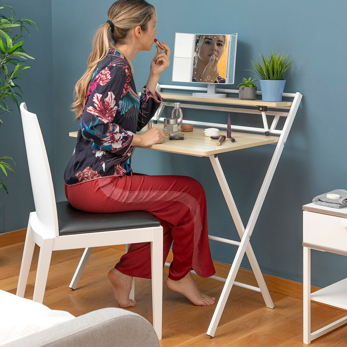 Innovagoods Folding Desk With Shelf Tablezy Innovagoods