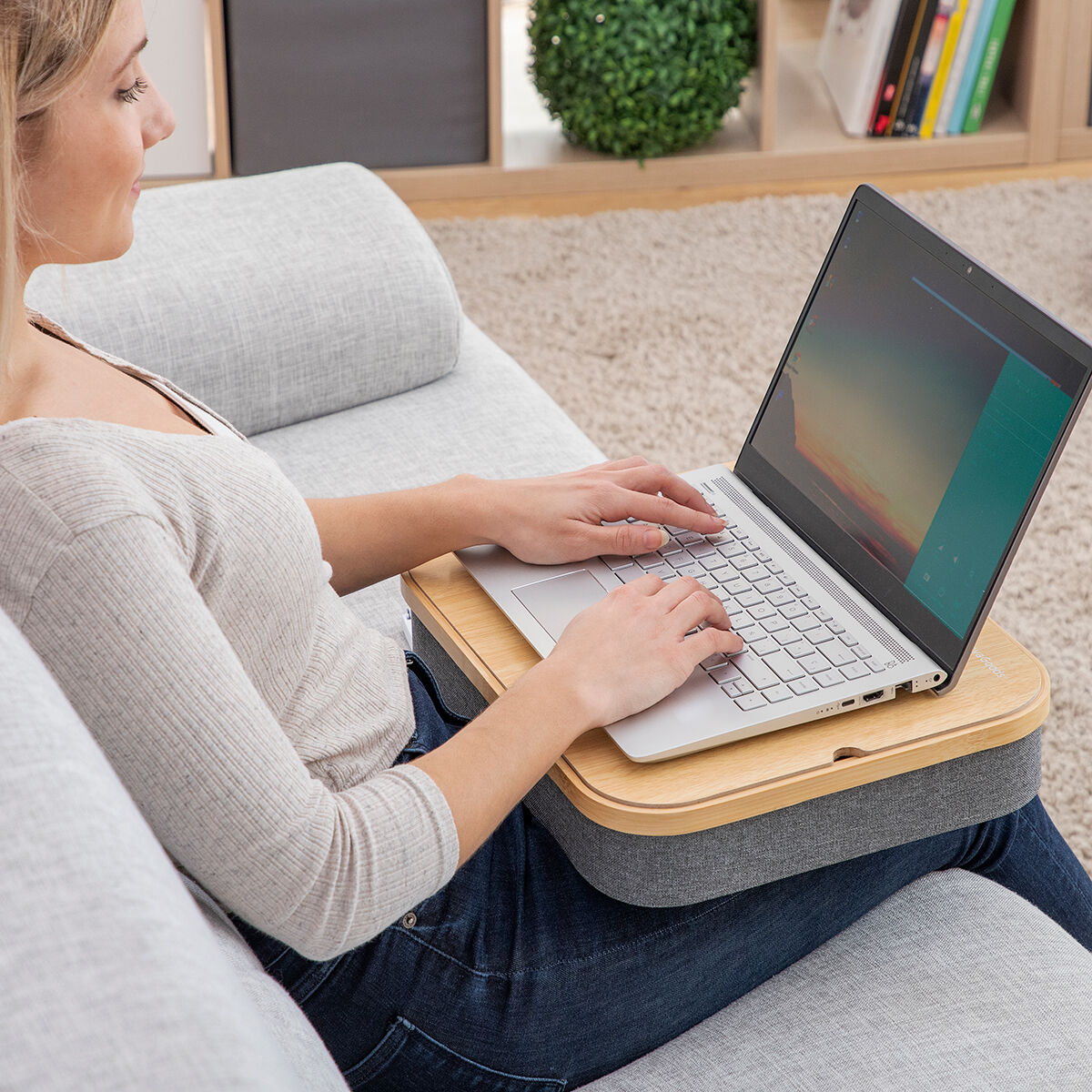Innovagoods Portable Laptop Desk With Storage Tray Larage Innovagoods