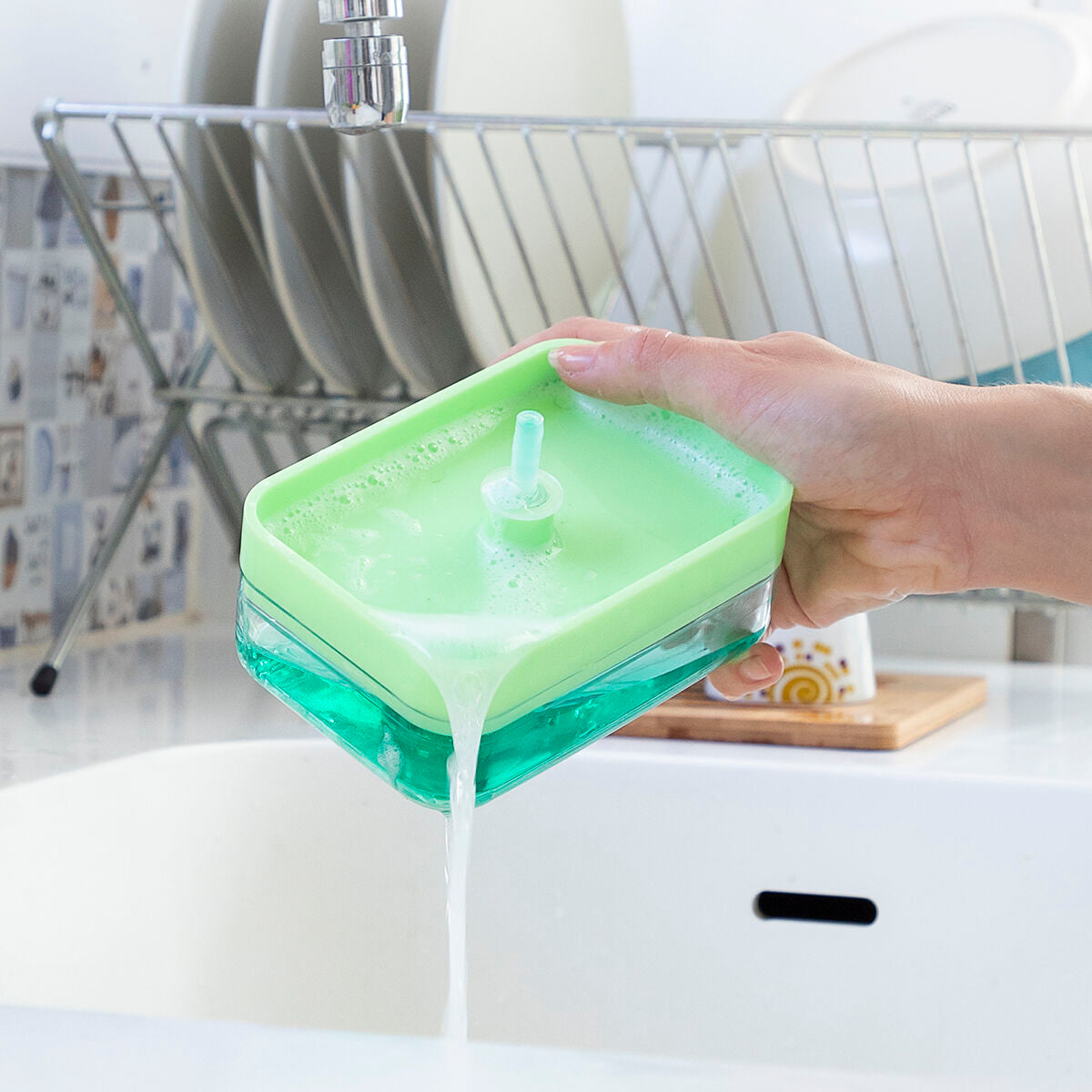 Innovagoods 2-In-1 Soap Dispenser For The Kitchen Sink Pushoap Innovagoods