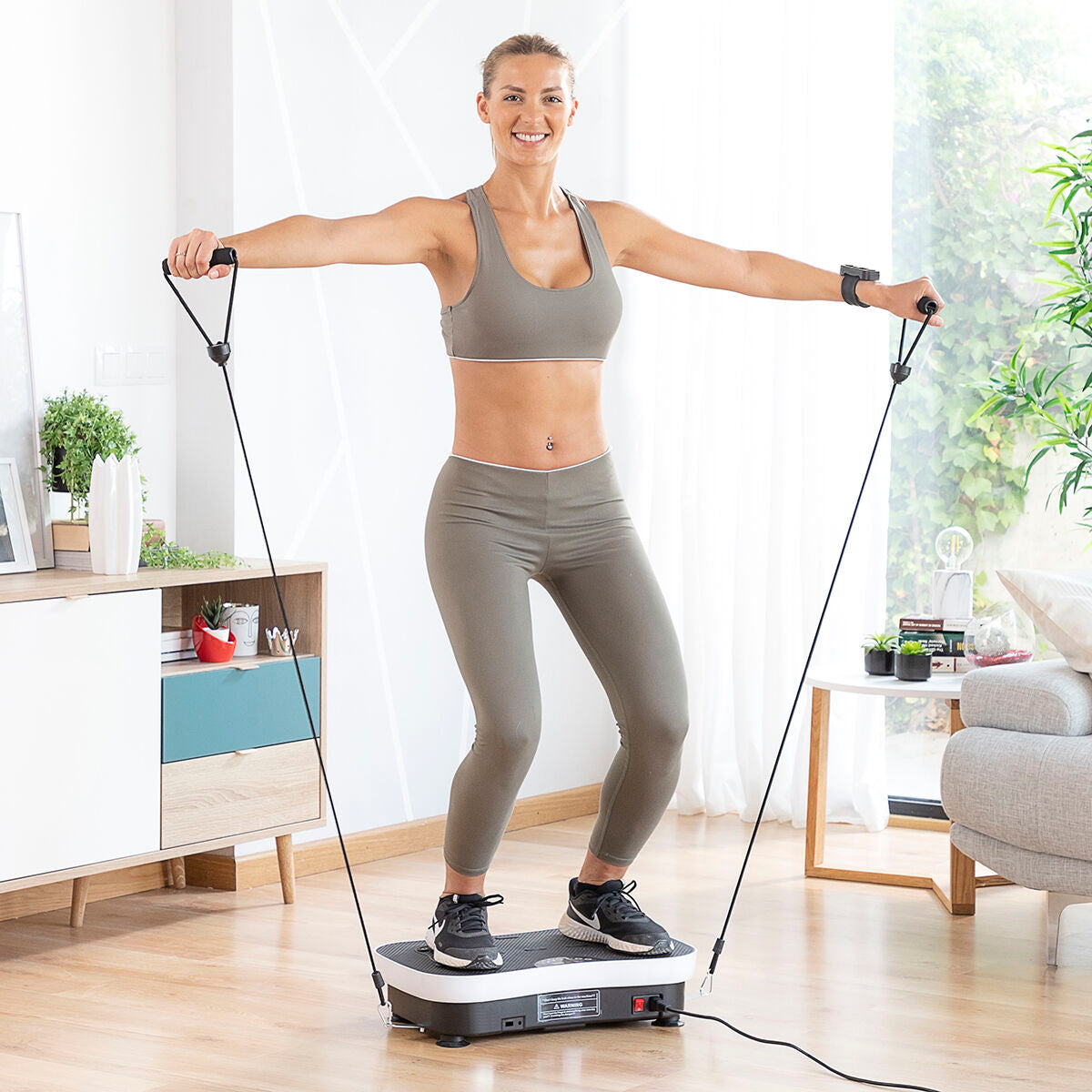 Innovagoods Vibration Training Plate With Accessories And Exercise Guide Vybeform Innovagoods