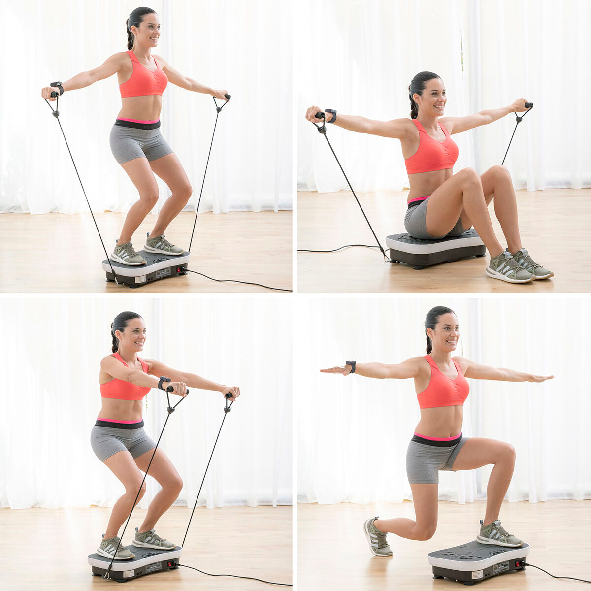 Innovagoods Vibration Training Plate With Accessories And Exercise Guide Vybeform Innovagoods