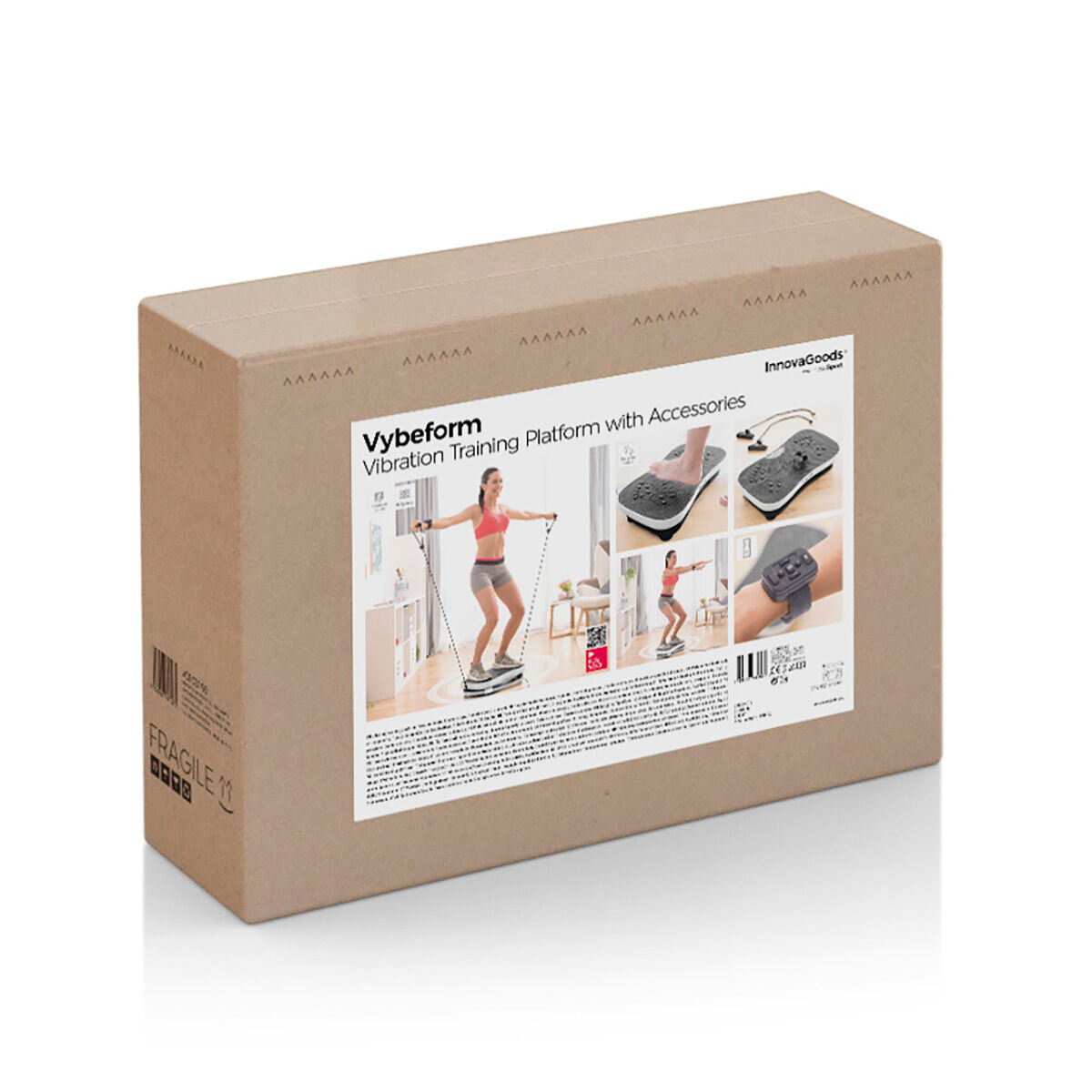 Innovagoods Vibration Training Plate With Accessories And Exercise Guide Vybeform Innovagoods