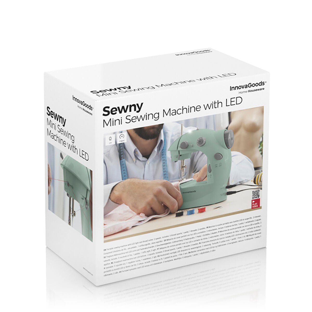 Innovagoods Mini Portable Sewing Machine With Led, Thread Cutter And Accessories Sewny Innovagoods
