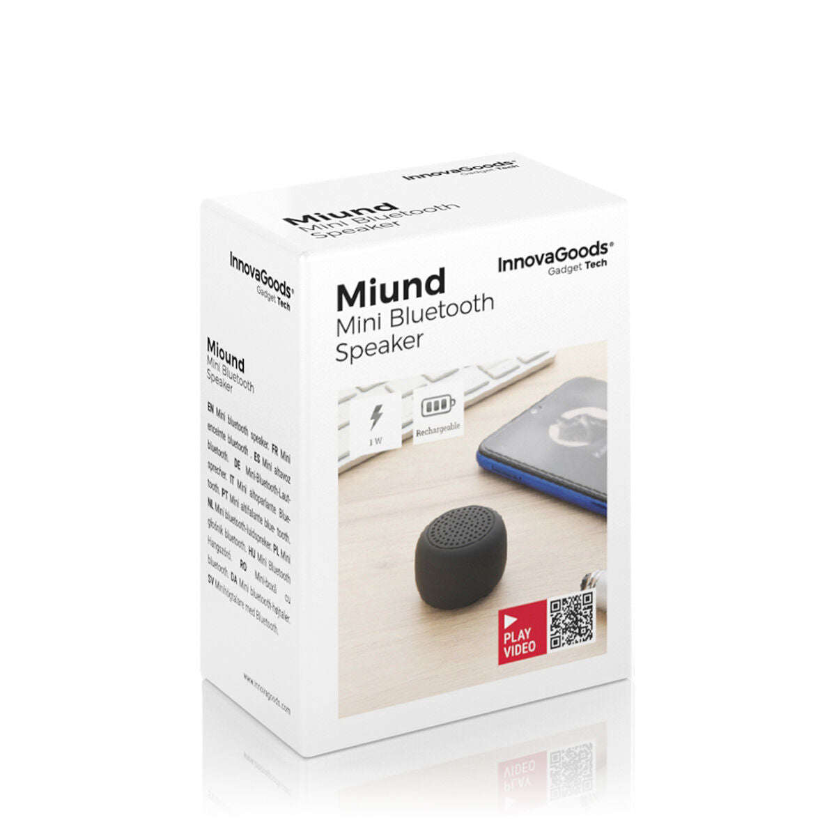 Innovagoods Rechargeable Portable Wireless Mini Speaker Miund Innovagoods