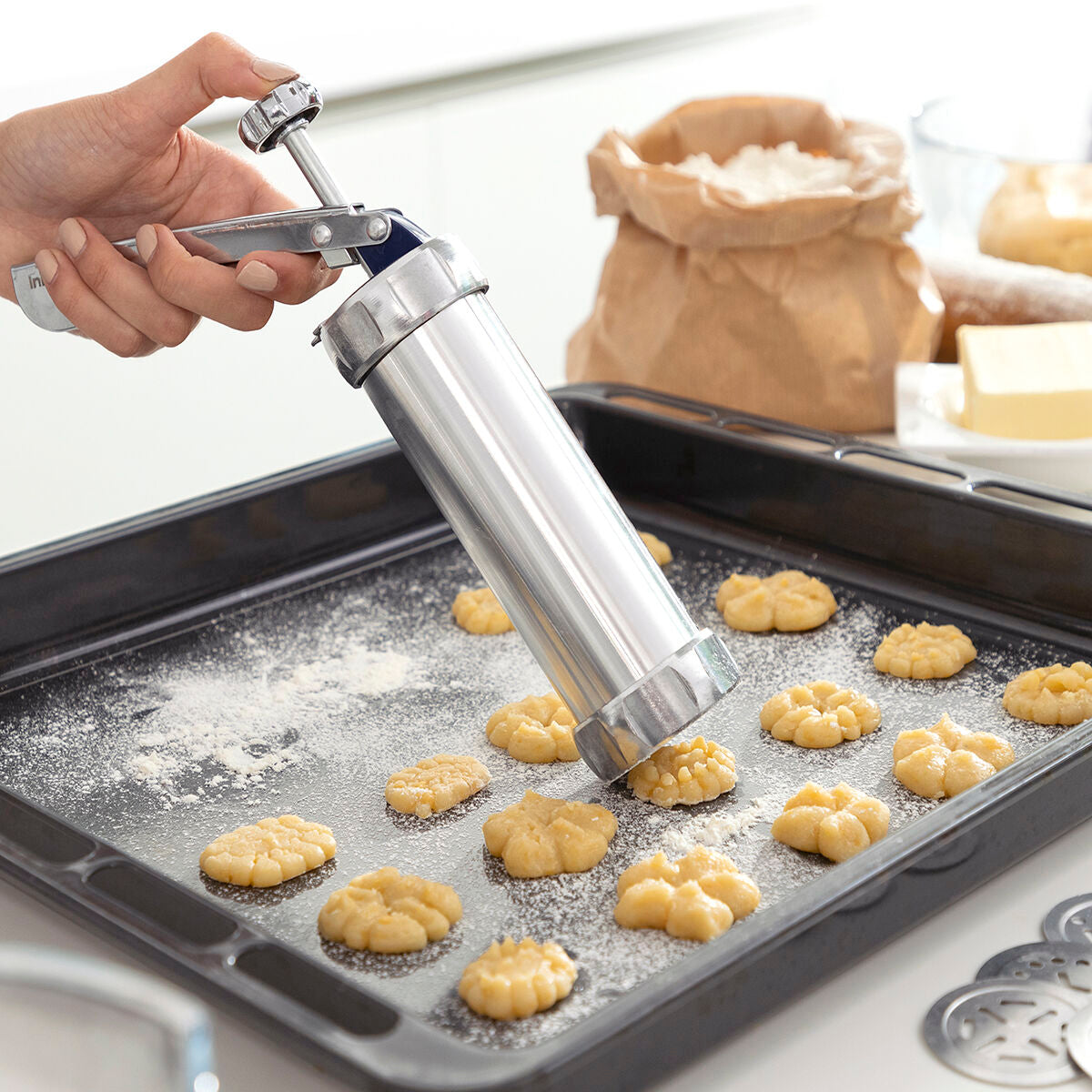 Innovagoods 2-In-1 Biscuit Maker And Piping Gun Prekies Innovagoods