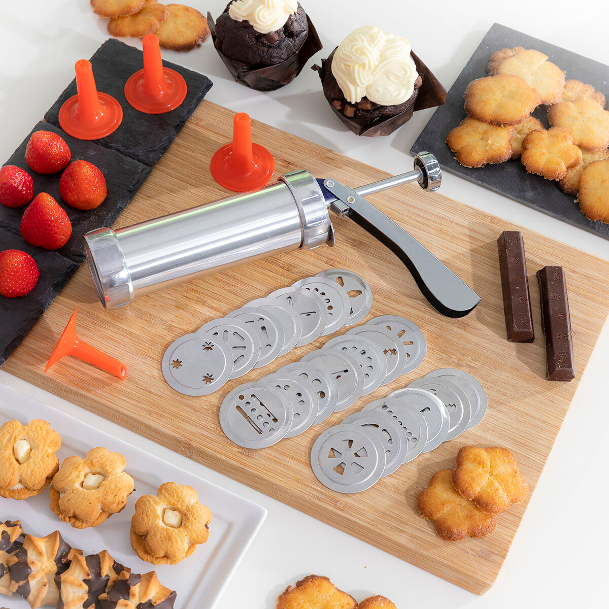 Innovagoods 2-In-1 Biscuit Maker And Piping Gun Prekies Innovagoods