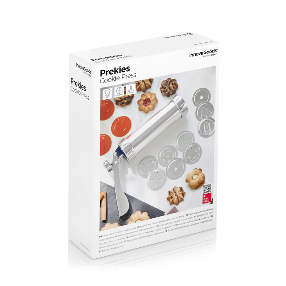 Innovagoods 2-In-1 Biscuit Maker And Piping Gun Prekies Innovagoods