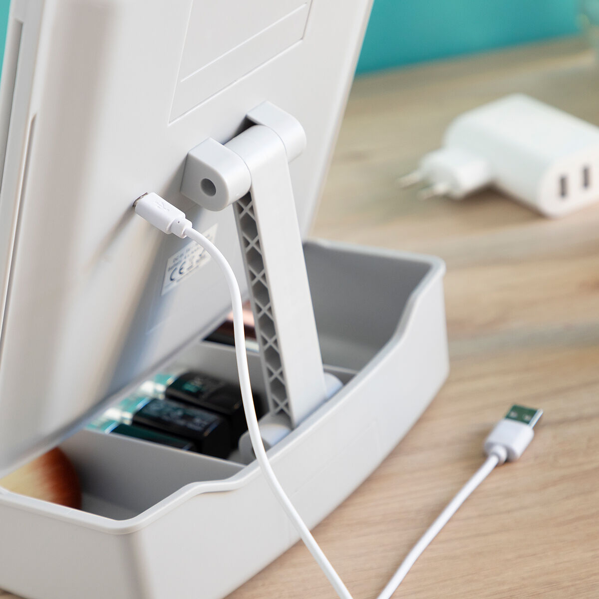 Innovagoods 3-In-1 Folding Led Mirror With Make-Up Organiser Panomir Innovagoods