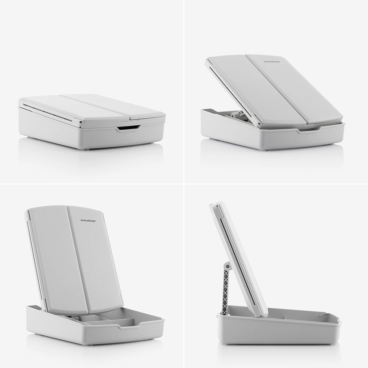 Innovagoods 3-In-1 Folding Led Mirror With Make-Up Organiser Panomir Innovagoods