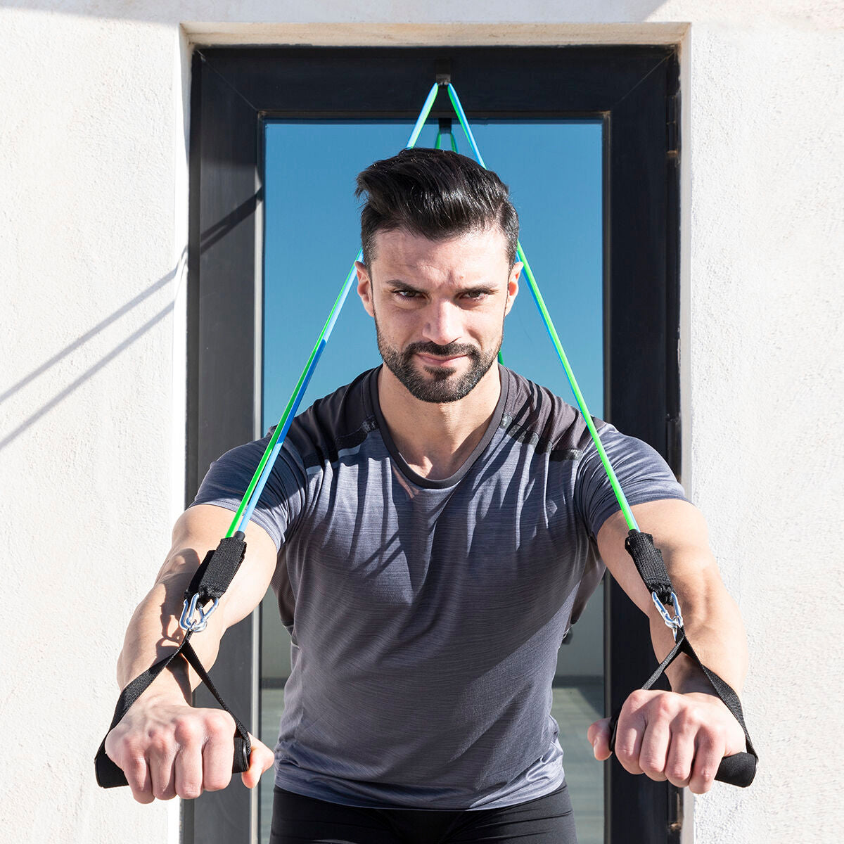 Innovagoods Set Of Resistance Bands With Accessories And Exercise Guide Tribainer Innovagoods 3 Units