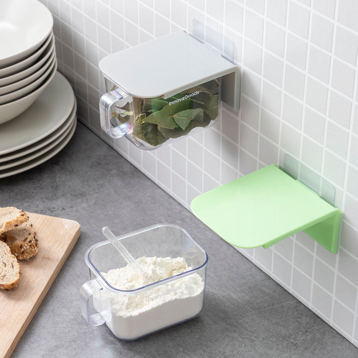 Innovagoods Removable Adhesive Kitchen Containers Handstore Innovagoods 2 Units