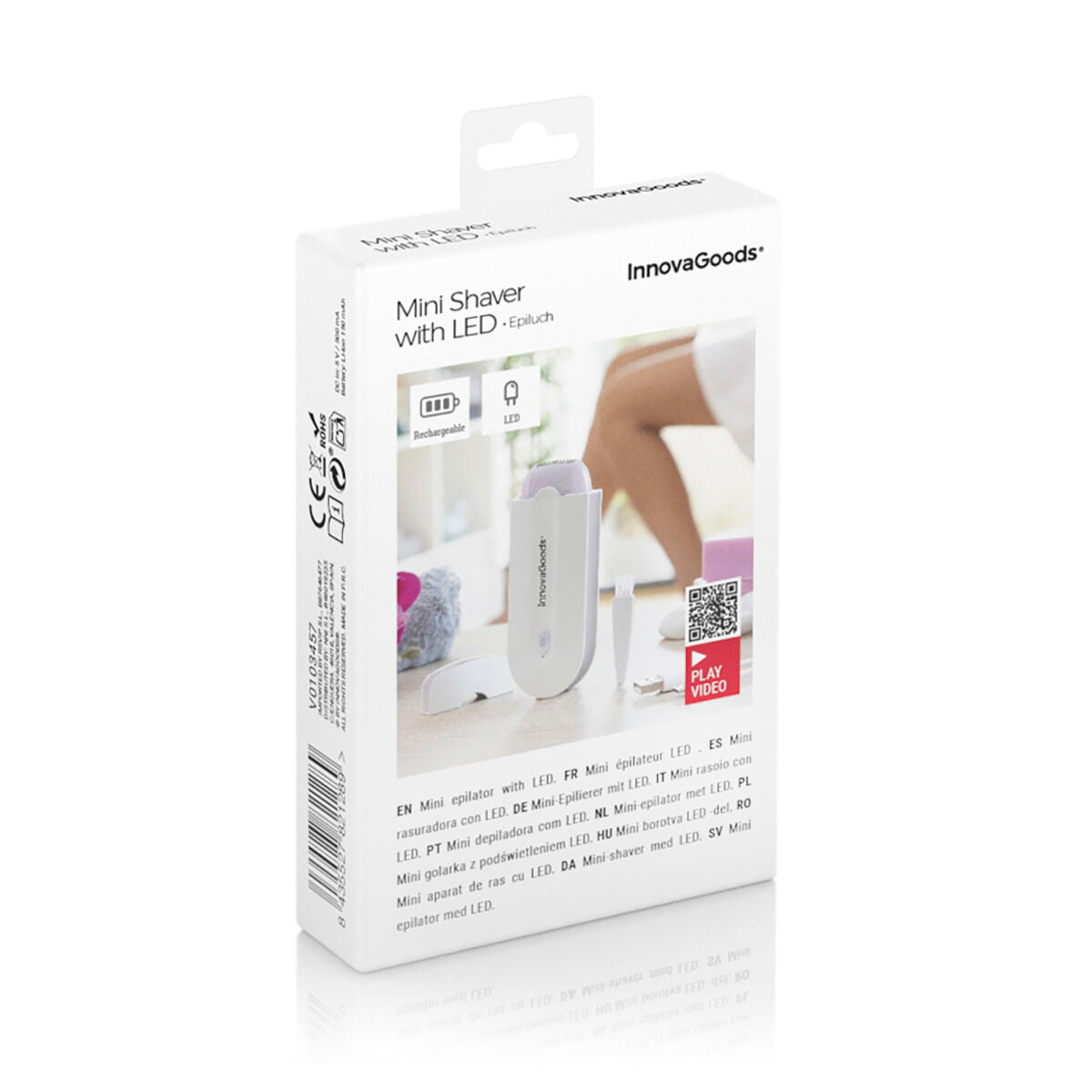 Innovagoods Rechargeable Mini Shaver With Led Light Epiluch Innovagoods