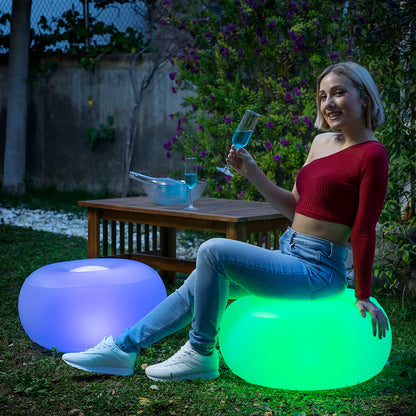 Innovagoods Inflatable Seat With Multicolour Led And Remote Control Pulight Innovagoods