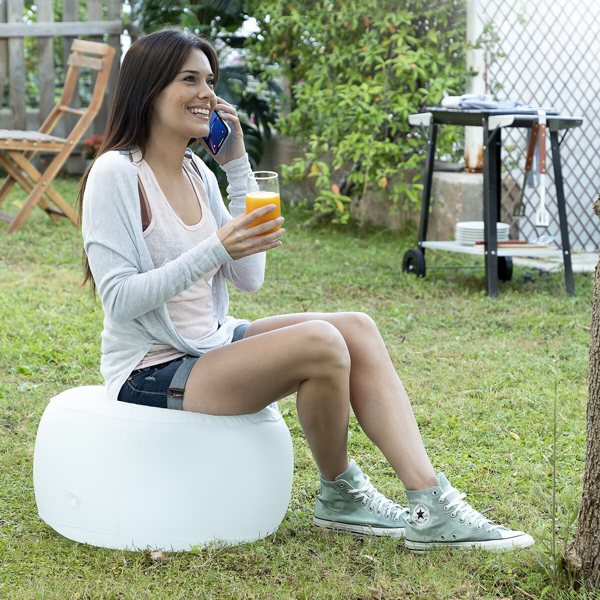 Innovagoods Inflatable Seat With Multicolour Led And Remote Control Pulight Innovagoods
